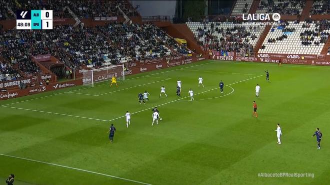 Albacete 0-2 Sporting: Gol de Gaspar Campos
