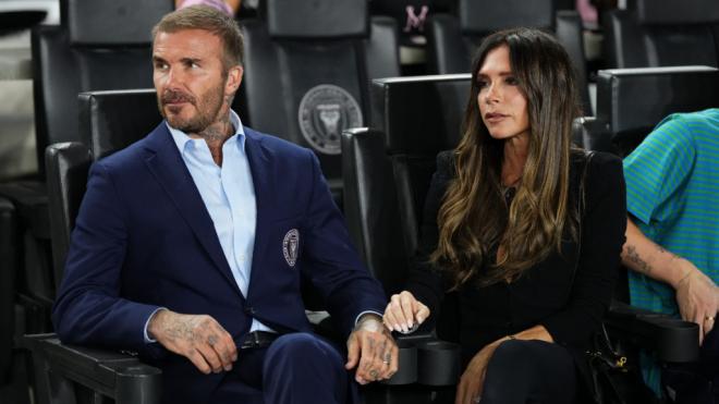 David Beckham junto a su mujer,Victoria Beckham, en un encuentro del Inter de Miami (Cordon Press)