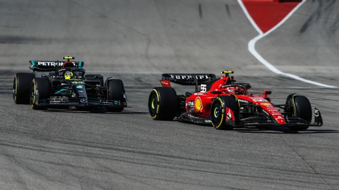 Lewis Hamilton y Carlos Sainz, en el GP de Las Américas (Foto: Cordon Press).