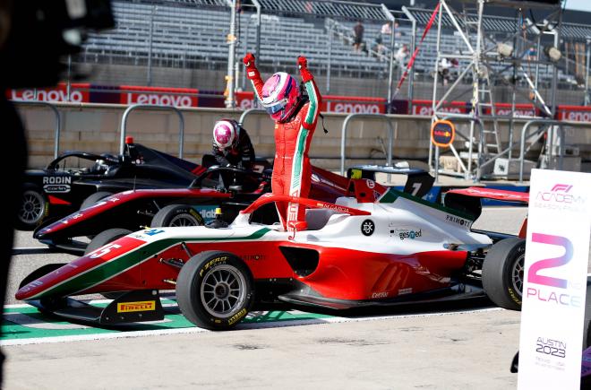 Marta García, en Austin ganando su título de la F1 Academy (Foto: Cordon Press).