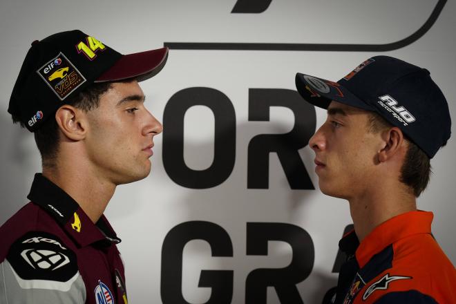 Tony Arbolino y Pedro Acosta, en el GP de Tailandia (Foto: Cordon Press).