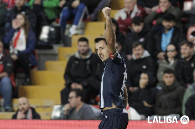 Mikel Oyarzabal marcó dos goles en Vallecas (Foto: LaLiga).