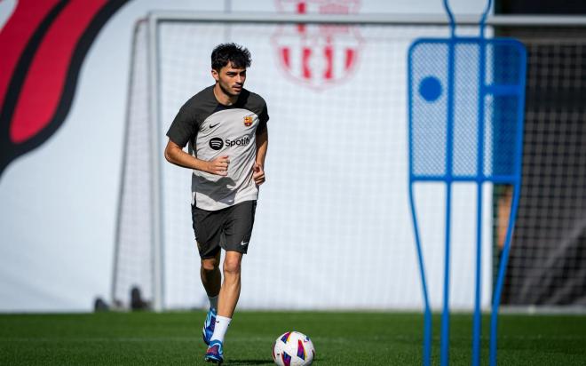 Pedri, en una sesión del Barcelona (Foto: FCB).