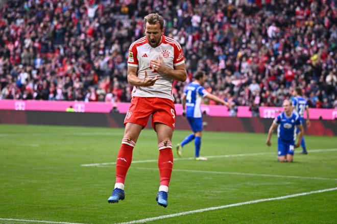 Harry Kane celebra un gol con el Bayern de Múnich. (Foto: Cordon Press)