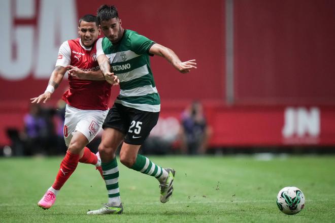 Gonçalo Inácio en un partido con el Sporting de Portugal ante el SC Braga. (Foto: Cordon Press)