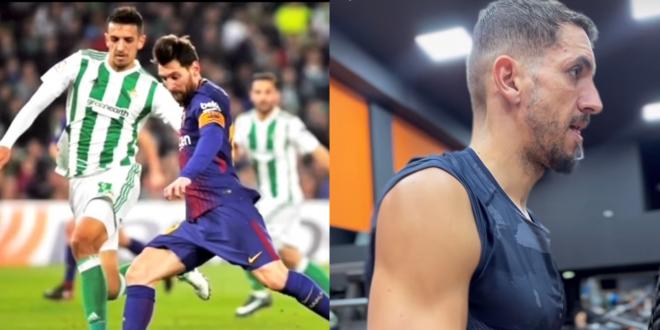 Feddal junto a Messi y en el gimnasio