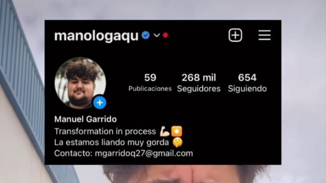 Manuel Garrido anda cada día 10cm por cada seguidor. (Cuenta oficial de @manologaqu)