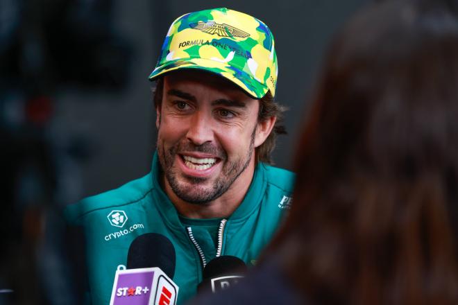 Fernando Alonso, en el GP de Sao Paulo (Foto: Cordon Press).