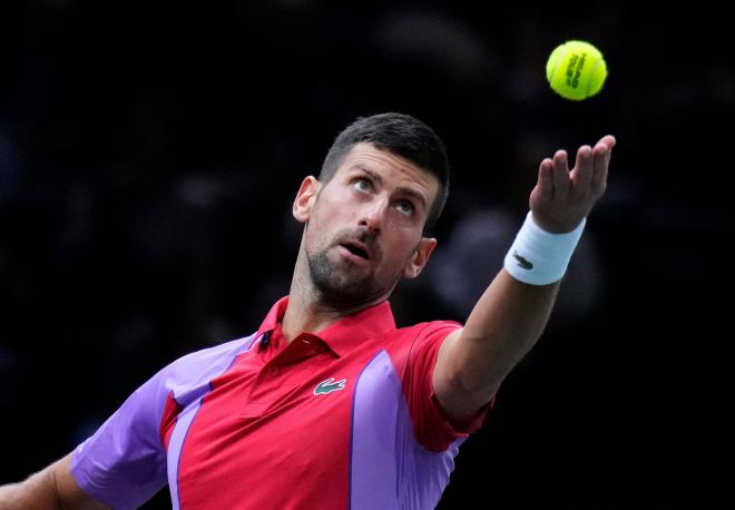 Novak Djokovic en el ATP Masters 1000 de París. Foto: Cordon Press.
