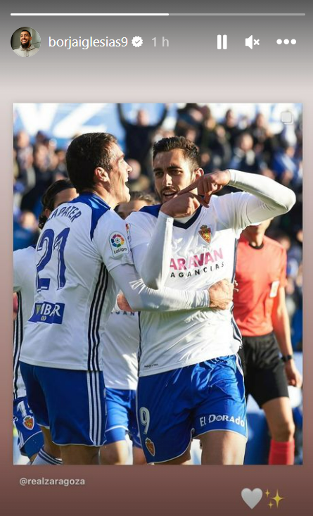 Borja Iglesias recuerda su etapa con el Real Zaragoza (Foto: Instagram).