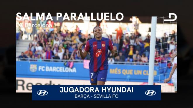 Salma Paralluelo, jugadora Hyundai de la jornada 7.