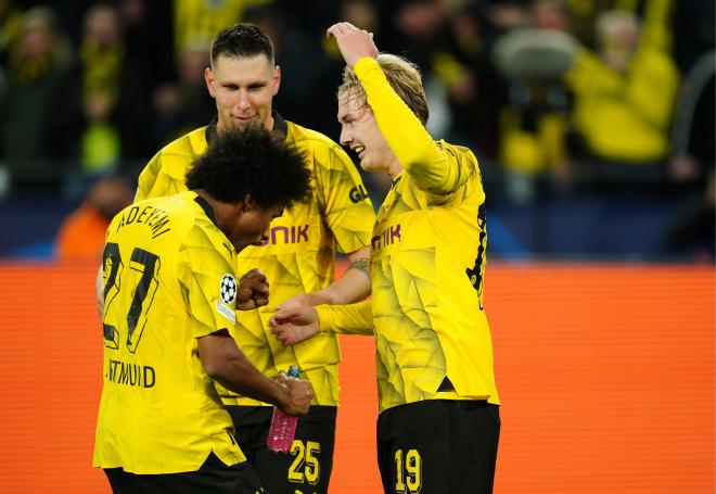 Julian Brandt celebra su gol en el Dortmund-Newcastle (Foto: Cordon Press).