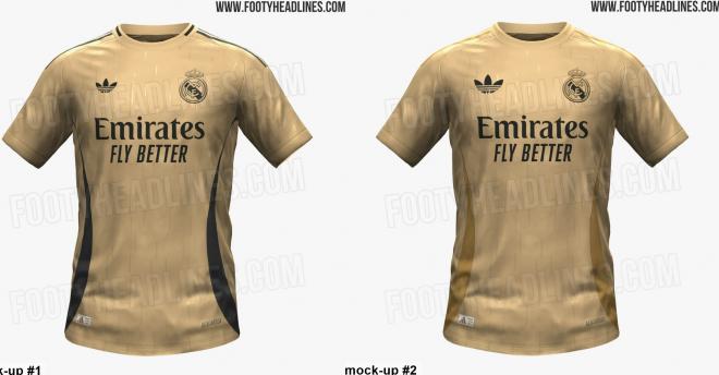 Esbozos de la tercera camiseta del Real Madrid 24/25 (vía Footy Headlines).