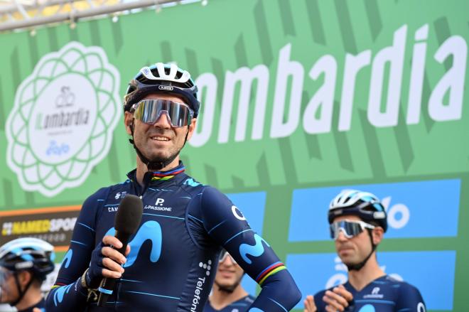 Alejandro Valverde tras su última carrera como profesional. (Foto: Cordon Press)
