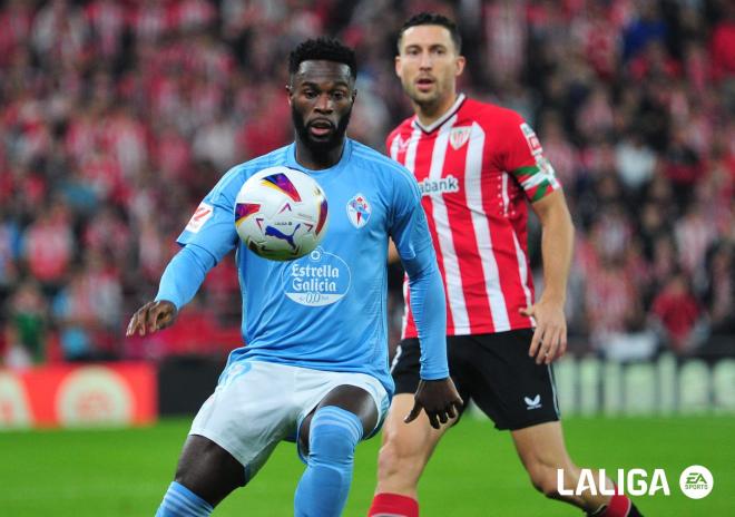 Jonathan Bamba, ante el Athletic en San Mamés (Foto: RC Celta).