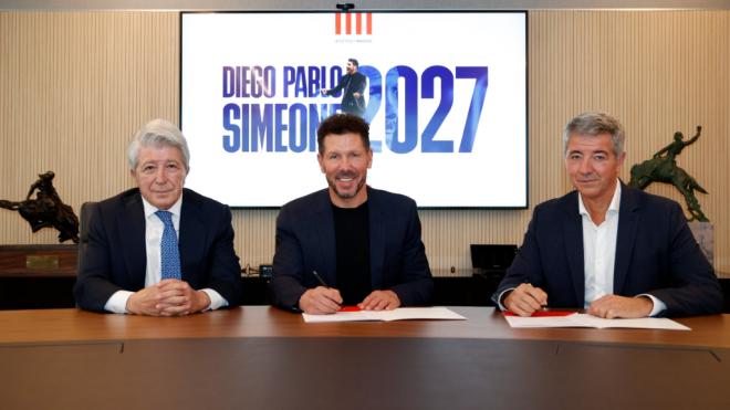 Diego Pablo Simeone, renovado hasta 2027. (Fuente: @Atleti)