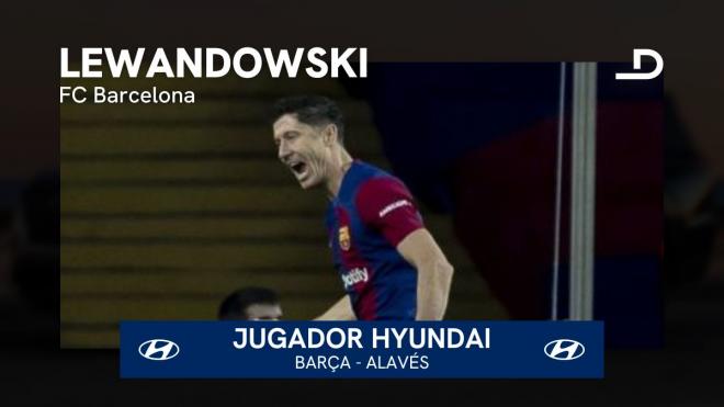 Lewandowski, Jugador Hyundai del Barça-Alavés.