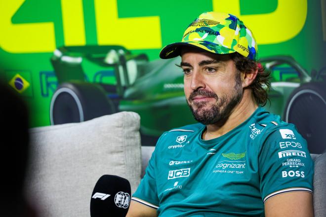 Fernando Alonso, en rueda de prensa. (Cordon Press)