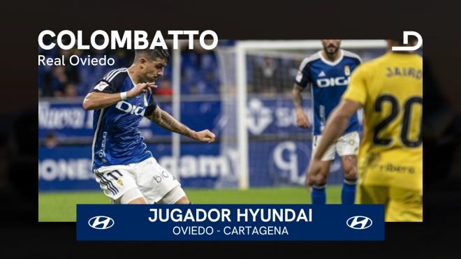 Santiago Colombatto, Jugador Hyundai del Oviedo - Cartagena.