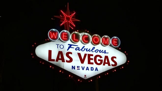 Las luces del famoso cartel de Las Vegas