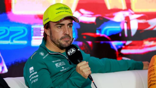 Fernando Alonso en la rueda de prensa del GP de Las Vegas (Fuente: Cordon Press)