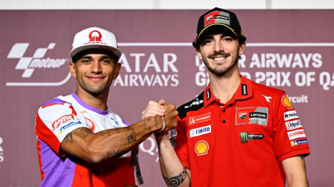 Jorge Martin y Pecco Bagnaia, en el GP de Qatar (Foto: Cordon Press).