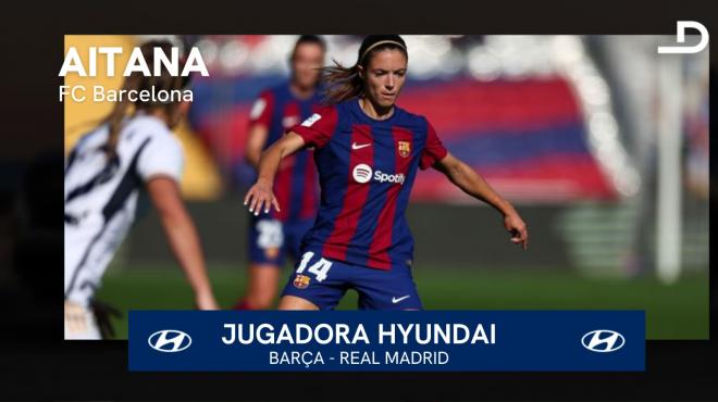 Aitana Bonmatí, Jugadora Hyundai de la jornada 9.