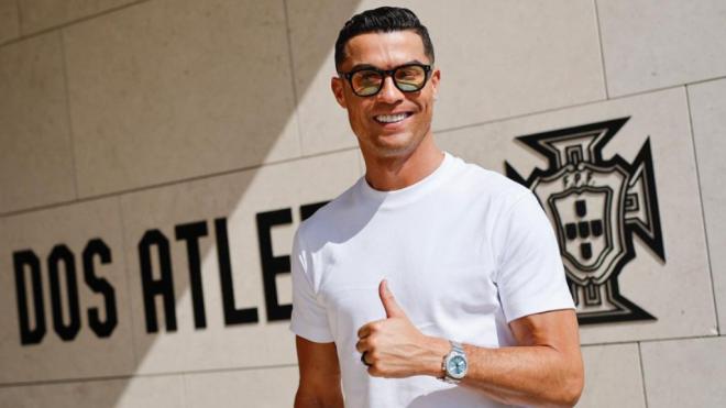 Cristiano Ronaldo con su nuevo reloj de Jacob & Co (Fuente: @Cristiano)