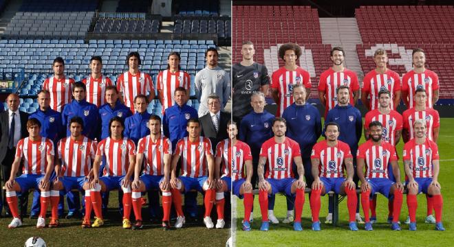 La comparativa de fotos oficiales del Atlético de 2012 a 2023.