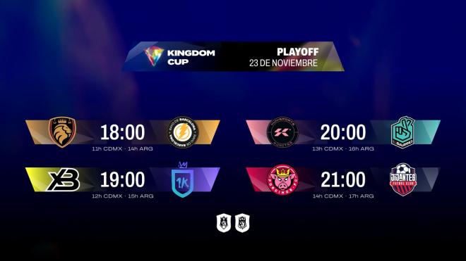 Los horarios de playoffs de la Kingdom Cup de la Kings League.