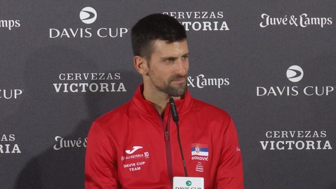 Novak Djokovic en la Copa Davis de Málaga
