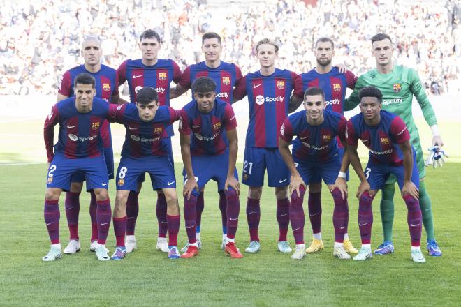El once del FC Barcelona en Vallecas (Foto: LaLiga).