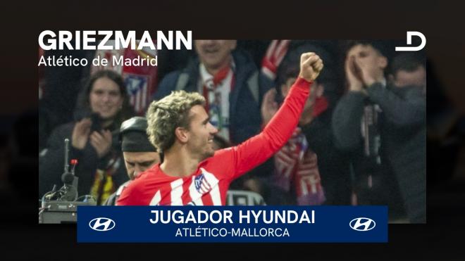 Antoine Griezmann, Jugador Hyundai del Atlético de Madrid-Mallorca.