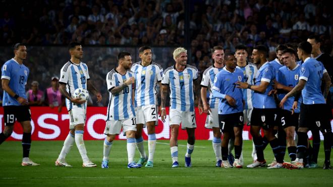 Argentina en el partido contra Uruguay (Cordon Press)