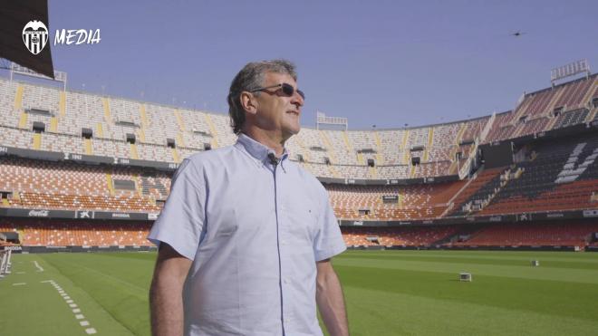 Mario Alberto Kempes regresa a Mestalla (Foto: VCF).