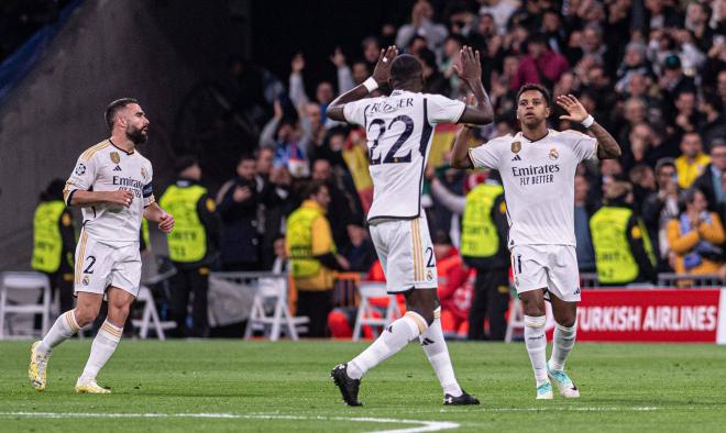 Rodrygo celebra su gol en el Real Madrid-Nápoles (Foto: Cordon Press).