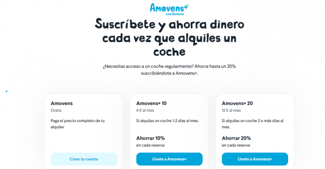 Amovens+, el alquiler con suscripción de coches entre particulares