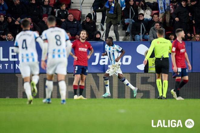 Celebración del gol de Sadiq en el Osasuna - Real Sociedad de la primera vuelta de LaLiga (Foto: LALIGA).
