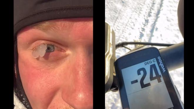 Andreas Leknessund entrena a 24 grados bajo cero