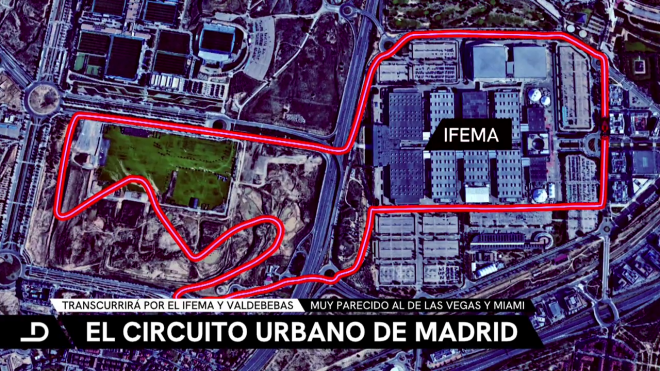 Así sería el trazado del GP de Madrid de Fórmula 1.