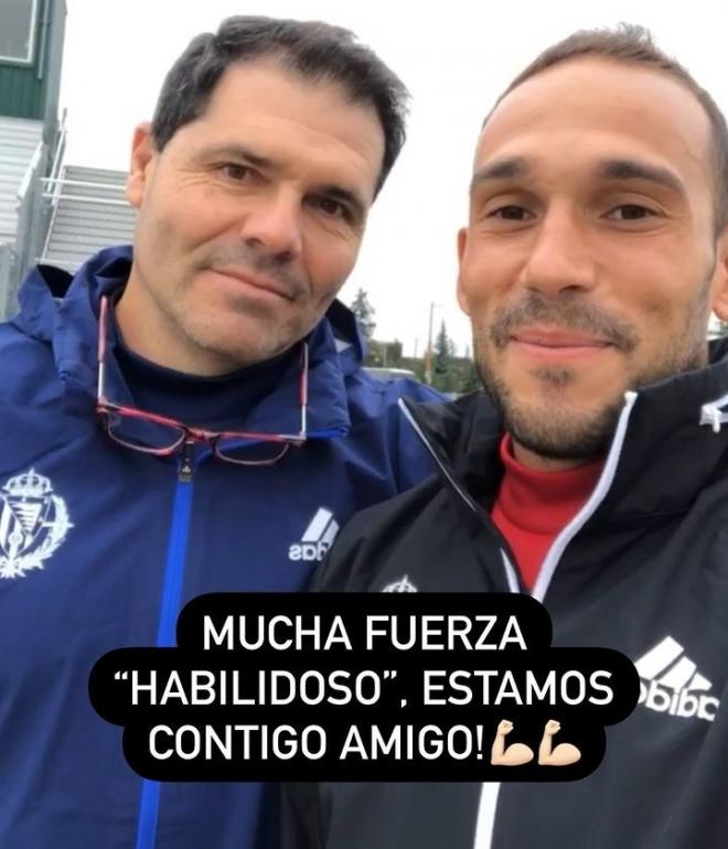 Nacho Martínez y sus ánimos a Alberto (Foto: Instagram).
