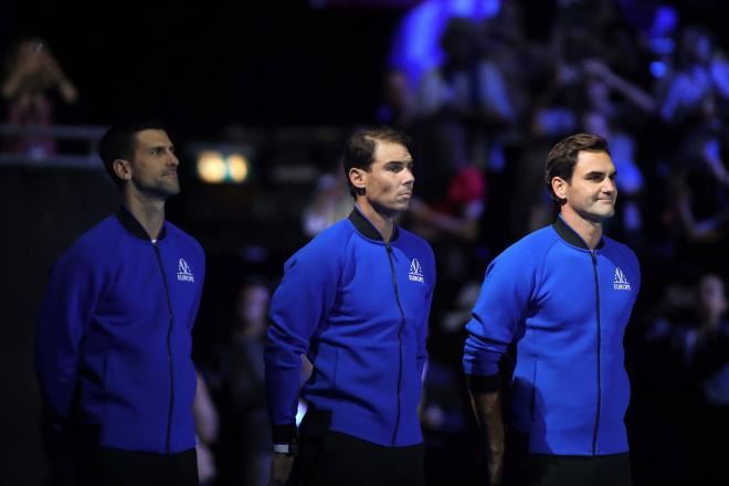 Roger Federer, Novak Djokovic y Rafa Nadal.