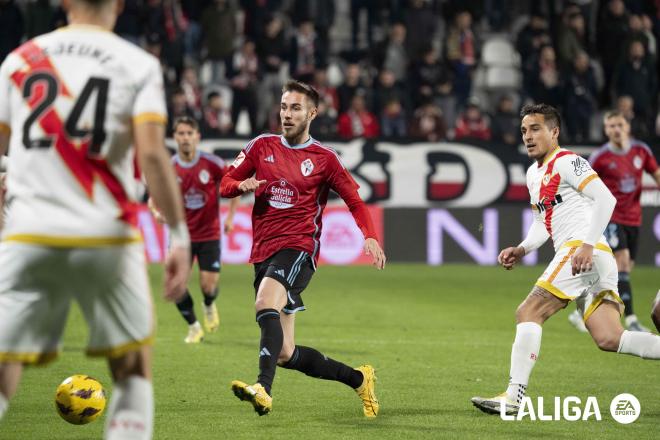 Óscar Mingueza, en el Rayo - Celta (Foto: LALIGA).