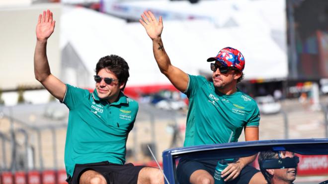 Lance Stroll y Fernando Alonso, en el GP de Sao Paulo (Foto: Cordon Press).