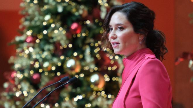 Isabel Díaz Ayusi, dando un discurso en Navidad (Foto: Cordon Press).