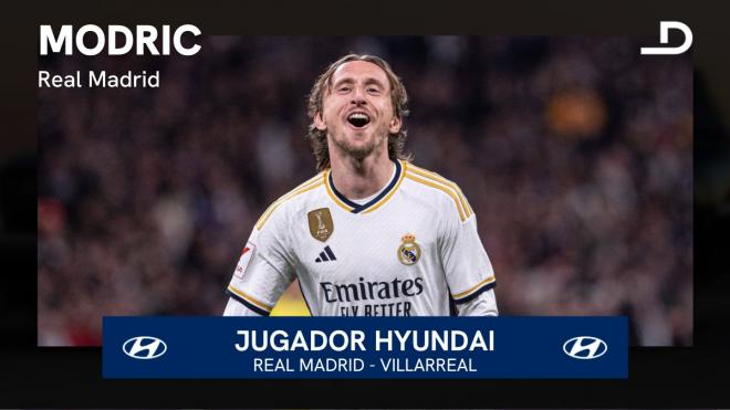 Modric, Hyundai del Real Madrid-Villarreal.