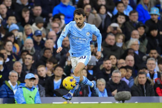 Bernardo Silva, en un partido con el Manchester City (Foto: Cordon Press).