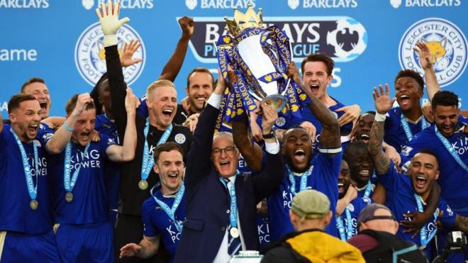 El Leicester campeón de la Premier League 2015/2016.