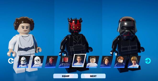 Las nuevas skins de Star Wars para LEGO Fortnite