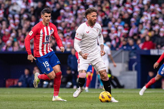 Sergio Ramos, en el Atlético-Sevilla (Foto: Cordon Press).